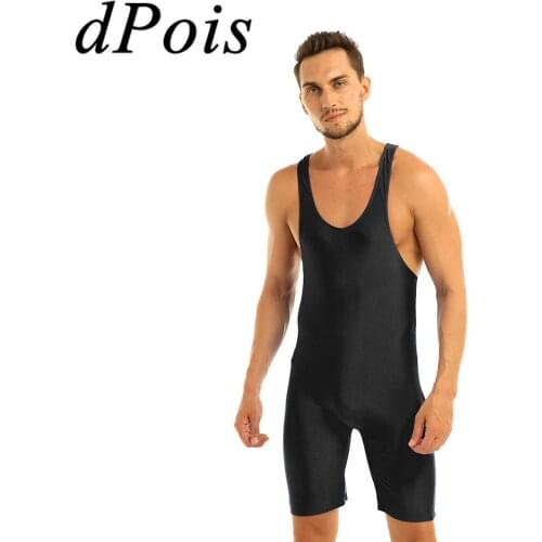 Mens One-piece Wrestling Singlet Boxer Briefs Leotard Thong Bodysuit Underwear Men Man Gymnastic Swimsuit Swimwear Sports Wear