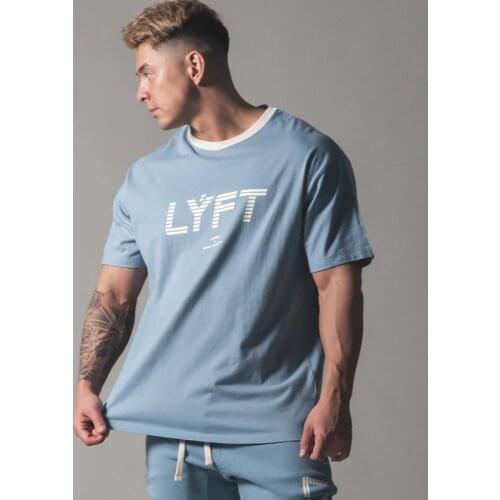 2021 Men T Shirts Fashion Summer Bodybuilding Letter Printed Tshirt Men Gym Fitness Workout O-neck Show Muscle