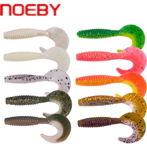 Noeby 6Pcs Soft Baits 70mm 3.2g Fishing Lure Isca Artificial Para Pesca Bass Peche Leurre Souple Wobbler Swimbait Soft Lure