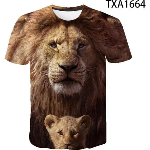 2020 New Boy Girl Kids The Lion Fashion Men Women Children 3D Printed T Shirt Summer Short Sleeve Casual Cool Tops Tee