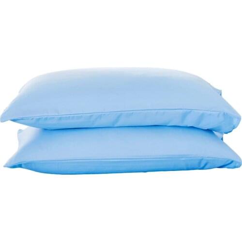 Solid Color Pillow Case Solid Color Brushed Plain Color Single Double 45*75 Pillow Case Bedding