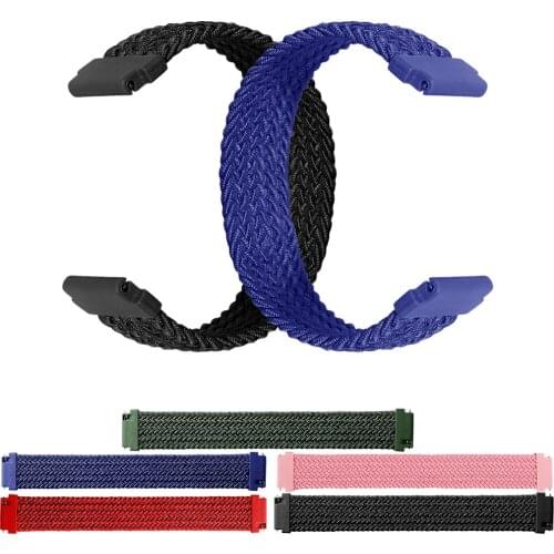 20mm Nylon Elastic Straps For Amazfit GTS 2 Bip S U Lite Band GTR 42mm GT 2 42mm Solo Loop Vivomove HR Bracelet Watch Accessory