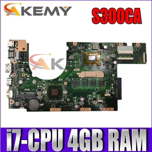 S300CA i7 CPU 4GB RAM Motherboard REV 2.0 For ASUS S300C S300CA S300 Laptop motherboard 100% Tested