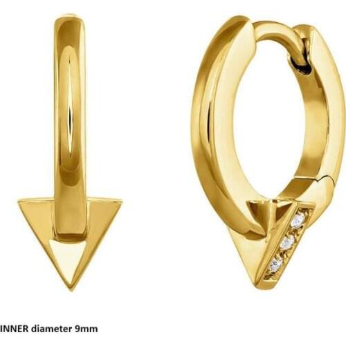 2020 Fashion 925 Sterling Silver 11mm triangle Stud Earing Earrings for women christmas gift korean jewelry