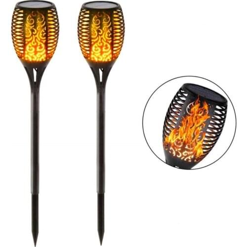 33 LED Solar Flame Lamp Flickering 1/2/4pcs Solar Landscape Lawn Lamp Outdoor Waterproof IP65 Yard Garden Torch Light Spotlight