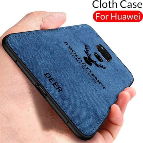 Fabric Cloth Deer Case For Huawei Mate 20 Lite Cases Soft Silicone Back Cover For Huawei Hawei Mate 20 Lite 20X P20 Pro P20 Lite