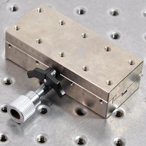 Y-axis manual precision dovetail gear rack displacement fine-tuning sliding table stainless steel 40*90mm
