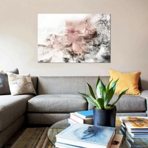 1 Pcs Canvas Hd Pink Painting Printed Home Black Washing Decoration Painting Poster Wall Art Picture For Bedroom Modular Framed