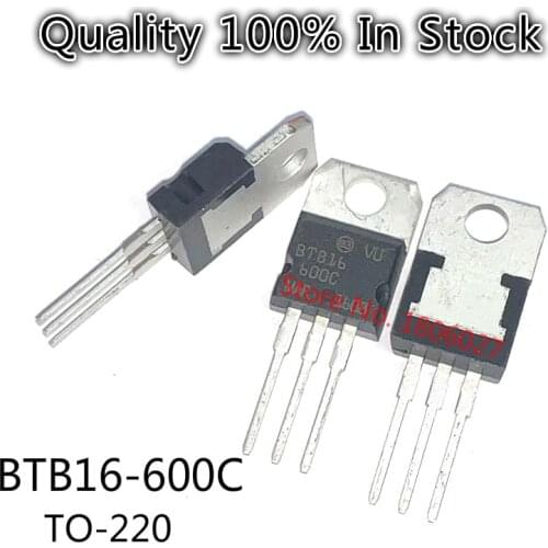 10PCS/LOT BTB16-600 BTB16-600C bidirectional thyristor BTB16 600C TO-220 New original spot hot sale