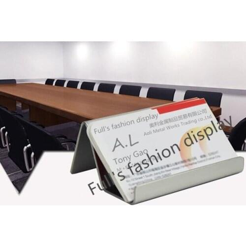 10pcs High quality Stainless Steel Business Card Holder Name Card holder Display Stand Desktop Stand Case J-02