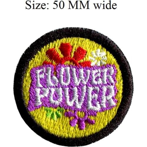 50MM wide POWER patch /parche bordado deporte/satin ribbons/cheap embroidered patches