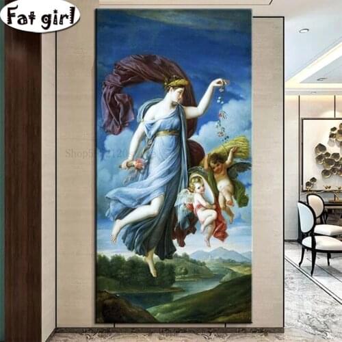 5D diy diamond embroidery cross stitch angel baby pattern diamond painting mosaic full square round diamond large Home mural