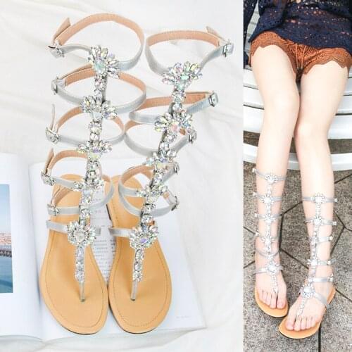ASHIOFU New Style Handmade Womens Flat Sandals Rhinstones Party School Summer Shoes Buckle Strap Evening Fashion Sandals XD333