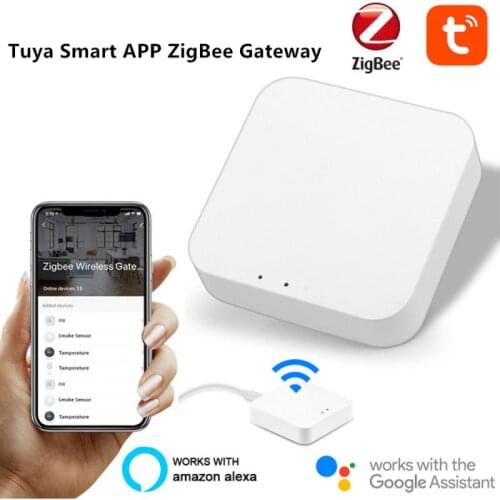 Tuya Zigbee Bridge Smart Home Control Zigbee Wireless Gateway APP Remote Control WiFi Switch Work With Google Home Amazon Alexa