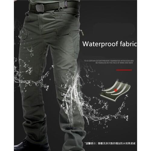 Tactical Pants Men Military Training Commuter Trousers Mens Many Pockets Outdoor Waterproof Hiking Camping Hunting Cargo Pants