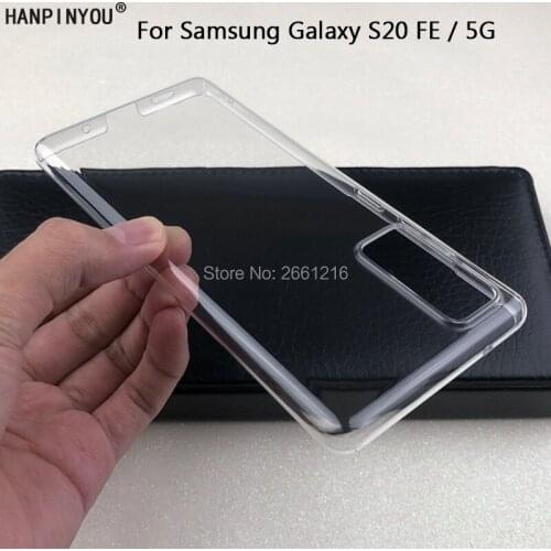 For Samsung Galaxy S20 FE / Lite 5G Hard PC Camera Protect Case Ultra Thin Clear Hard Plastic DIY Full Cover Protective Skin