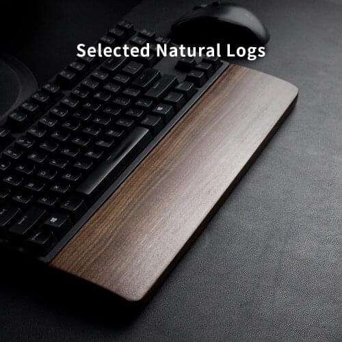 61 87 104 Layout Wooden Wrist Rest For Mechanical Keyboard with Anti-Slip Mat Ergonomic Gaming Desk Wrist Pad Support