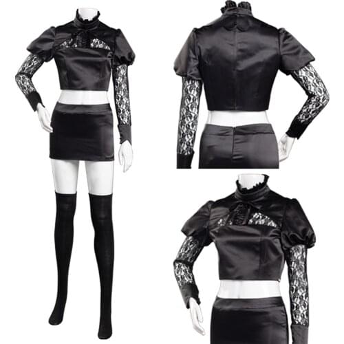 LOL KDA The Baddest Fox Ahri The Nine-Tailed Cosplay Costumes Women Skirt Outfits Halloween Carnival Suits