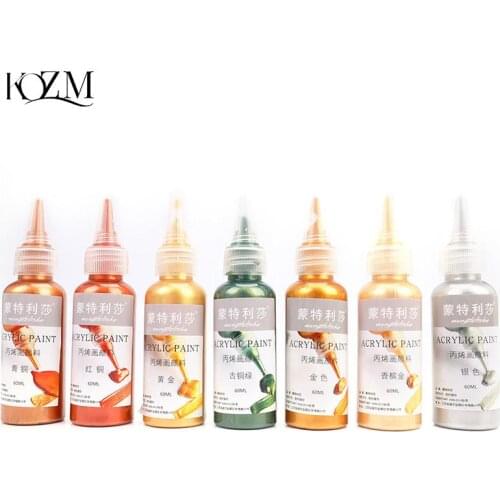60ml Gold Paint Metallic Acrylic Paint,waterproof Not Faded For Statuary Coloring DIY Hand Clothes Painted Graffiti Pigments