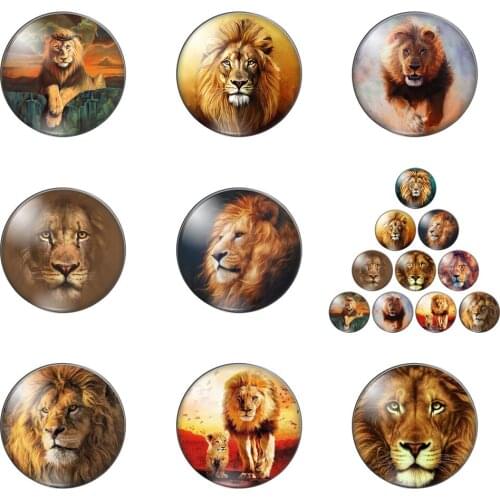 King of the Lion Forest Victory Leader 12mm/20mm/25mm/30mm Round Photo Glass Cabochon Demo Flat Back Making Findings