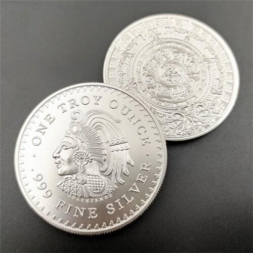 Mexican Mayan 1oz 999 Fine Silver Coin Maya Aztec Calendar Prophecy Culture Metal Coins