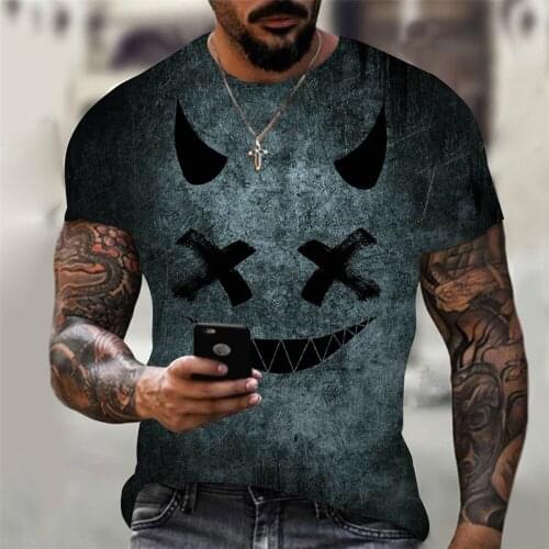 Mens T-shirt 2021 Summer New Funny T-shirt 3D Digital Printing Streetwear Fashion Top Mens Sports T-shirt