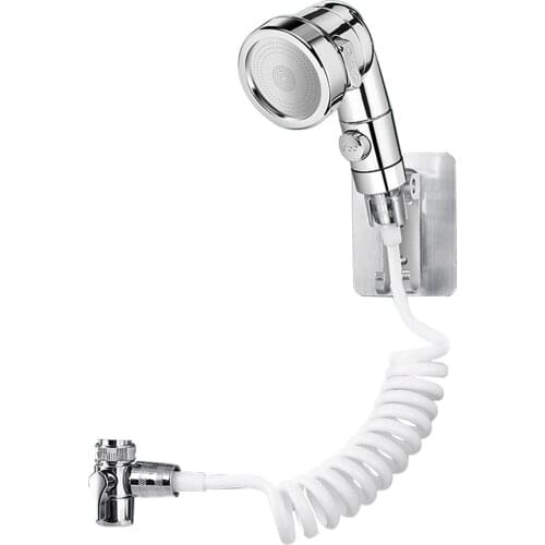 Shower Head Wall Mounted Home Multi Modes Punch Free Kitchen Bathroom ABS Easy Install High Pressure For Faucet With Hose