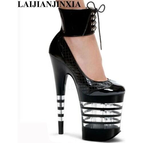 New product 20cm dancing high heels, fine with a shallow, lacquer leather club pole dancing with high heels Dance Shoes