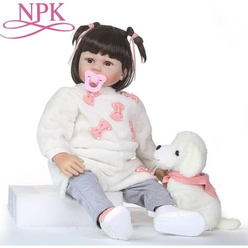 NPK lifelike Baby Dolls 22 Inch 55cm Realistic Soft Vinyl Reborn Dolls Kids Birthday Christmas Gift Brinquedos