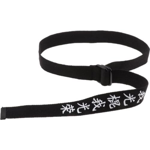 Chinese Letter Printing Design Nylon Belts Creative Waistband for Men and Women