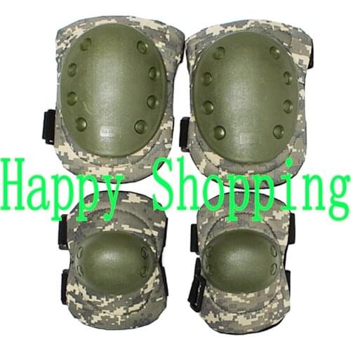 Tactical cycling hunting outdoor sports knee and elbow protector pads set ACU camo