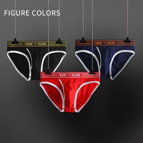 3PCS Men Briefs Cotton Breathable Male Panties Comfortable Underpants Slip Homme U Pouch Fashion Solid Innerwear Sexy Underwear