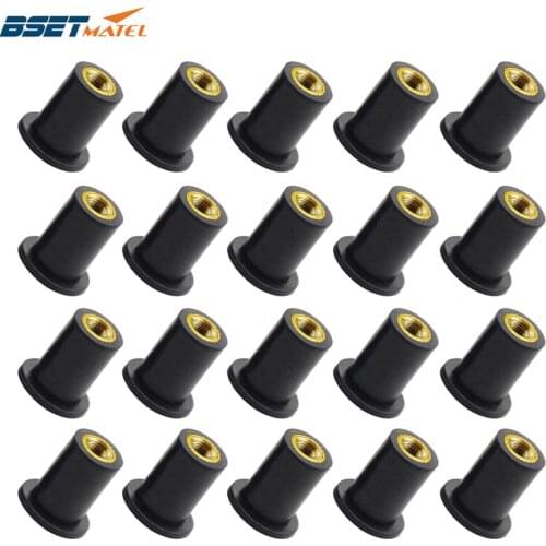 Universal M5 Motorcycle Windscreen Windshield Fairing Well Rubber Nuts Screw Bolt Blind Fastener Fishing Kayak Boat Marine Canoe