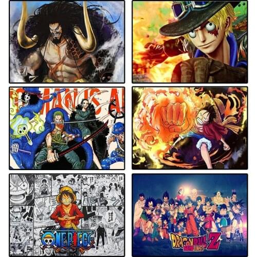 One Piece Anime Posters and Prints Wall Art Printed on Canvas Kids Painting Decoration Boy Bedroom Study Room Art Decoration