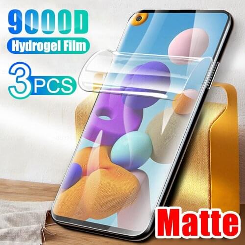 3PCS Matte Safety Hydrogel Film For Samsung Galaxy A21s A31 A51 A71 A50 A50s Frosted Protective Film Samsun A 21s 51 Not Glass
