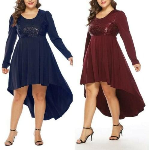 Look Thin Womens Empire Waist Sequins Gown Prom High-low Dress Party Evening D