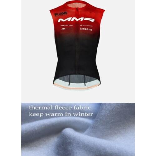WINTER FLEECE THERMAL 2021 MMR FACTORY RACING TEAM Sleeveless Cycling Vest Mtb Clothing Bicycle Maillot Ciclismo Bike Clothes