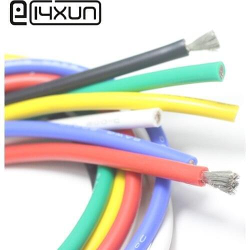 1 meter 8AWG 10AWG 12AWG 14AWG 16AWG 18AWG 20AWG Soft Silicone Wire Heatproof Silica Gel Cable Copper USA standard Flexible