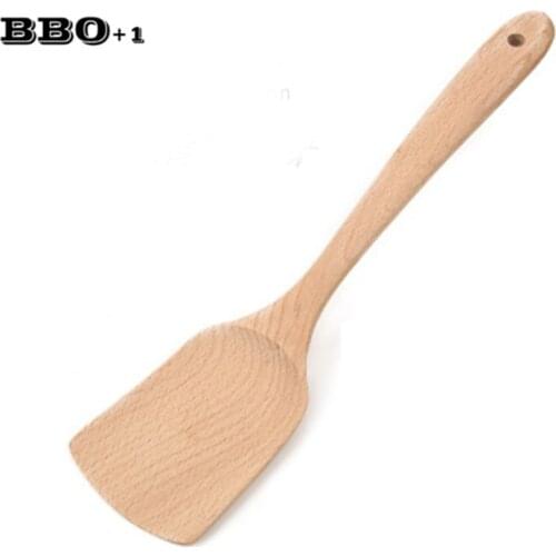1Pcs Cooking Utensils Bamboo Wood Turners Kitchen Tool vintage wood Shovel Cookware Natural Wooden Spatula Kitchen Accessories