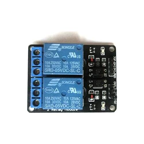 2 way relay module SRD-05VDC-SL-C relay expansion board with light coupling protection