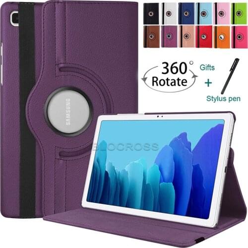 360 Degree Rotating Leather Smart Cover Case for Samsung Galaxy Tab A7 10.4'' 2020 SM-T500 T505 T507 Leather Smart Coque Funda