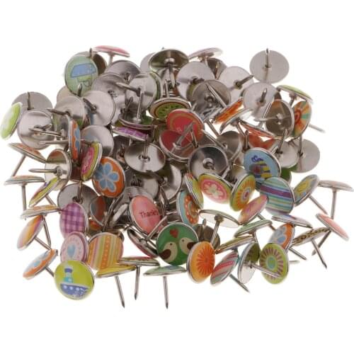 50 Pieces Thumb Tack Thumb Tacks Push Pins Round Head Pins Office Thumbtack