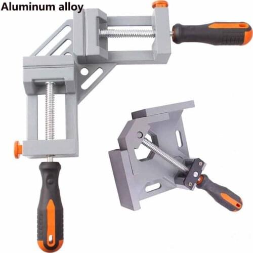 Aluminium Single/Double Handle 90 Degree Right Angle Clamp Photo Frame Corner Clip Woodworking Vise Workbenches