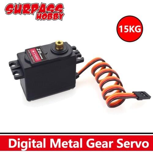 Aluminium Metal Gear 15kg Standard Servo Large Torque Digital Coreless Servo 270 Degree for RC Car Crawler Boat Plane Traxxas