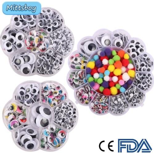 5-25mm Toy Decoration Eyelashes Eye Round Flat Black Eye Plastic Eyes for Teddy Bear Stuffed Toys Doll Making Toy for Teddy Bear