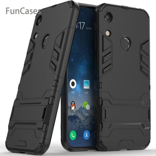For Huawei Honor 8A Case Cover Luxury Iron Man Stand Case Hard Armor+Soft Silicone TPU Cover for Huawei Honor 8A Hawei Quente