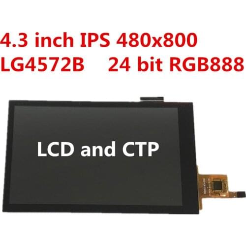 480*800 IPS 4.3 inch TFT LCD display screen module LG4572B drive IC Capacitive Resistive touch panel option 24bit RGB888 STM32