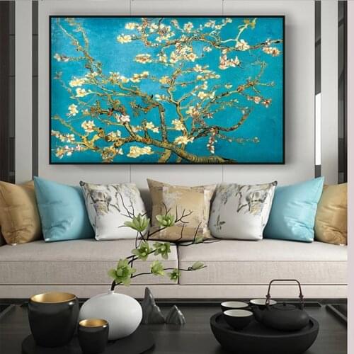 Almond Blossom Canvas Paintings by Van Gogh Impressionist Flowers Wall Art Posters And Prints Canvas Picture For Living Room