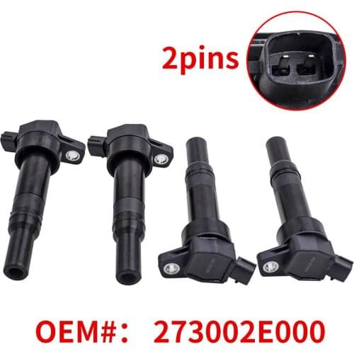 4pcs Spark Ignition Coil for Hyundai Elantra 1.8L 2.0L L4 For Kia Forte 273002E000