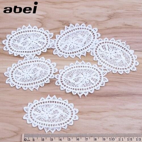 20pcs/lot Embroidered Flower Lace Applique Mesh Trims for Garments Accessories Guipure Lace Fabric DIY Patchwork Craft